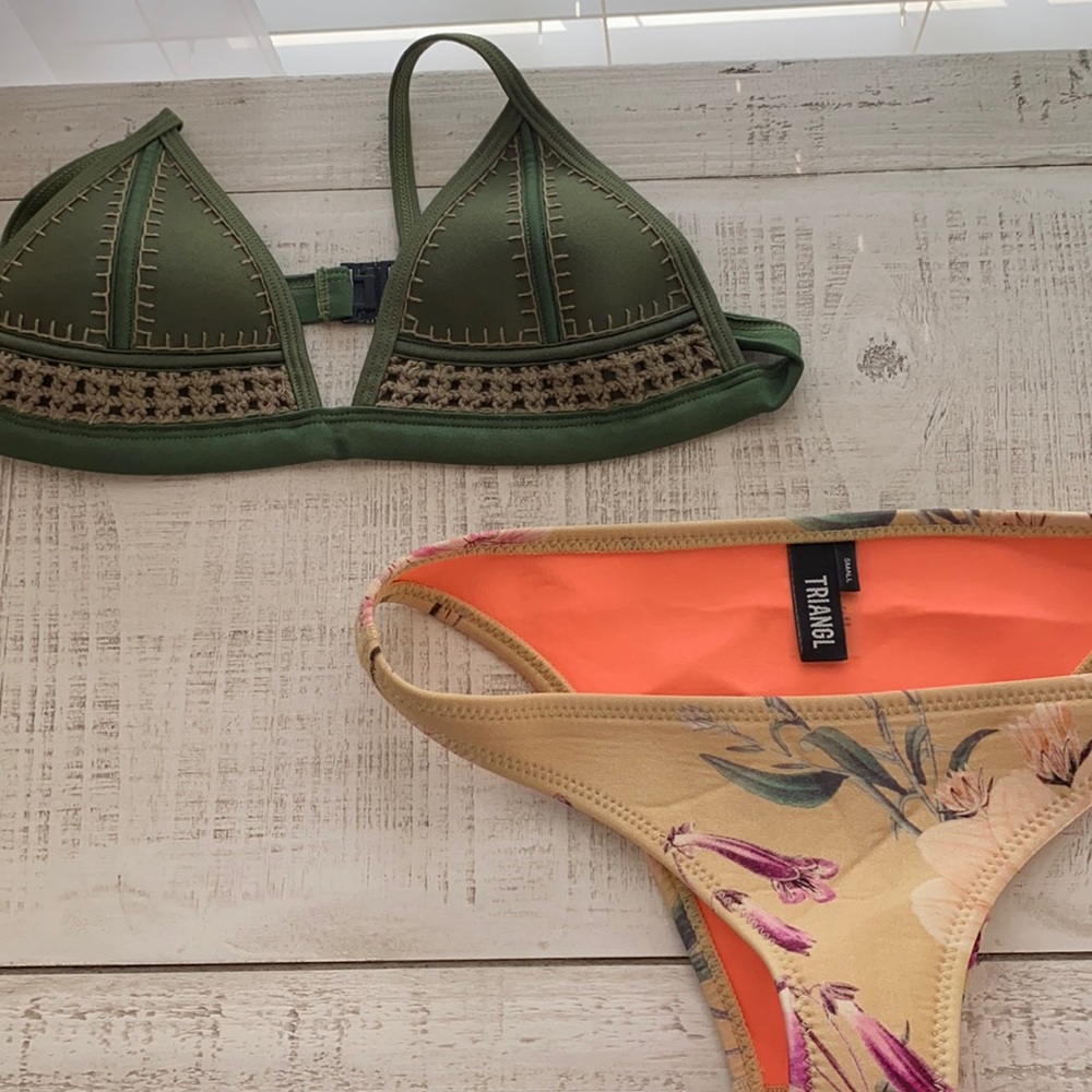 Olive green Triangl brand bikini